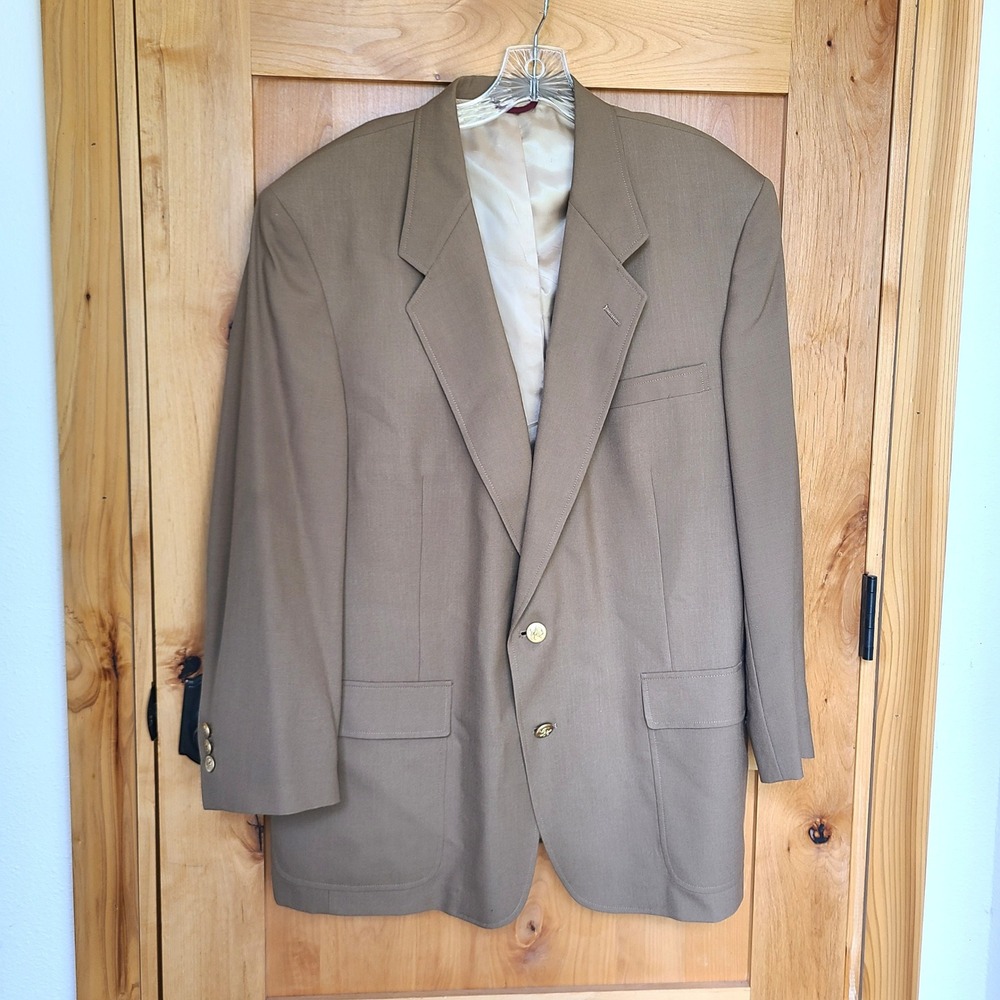 Hart Schaffner Marx Jack Nicklaus Sz 46R Tan Blazer Classic Preppy Heritage